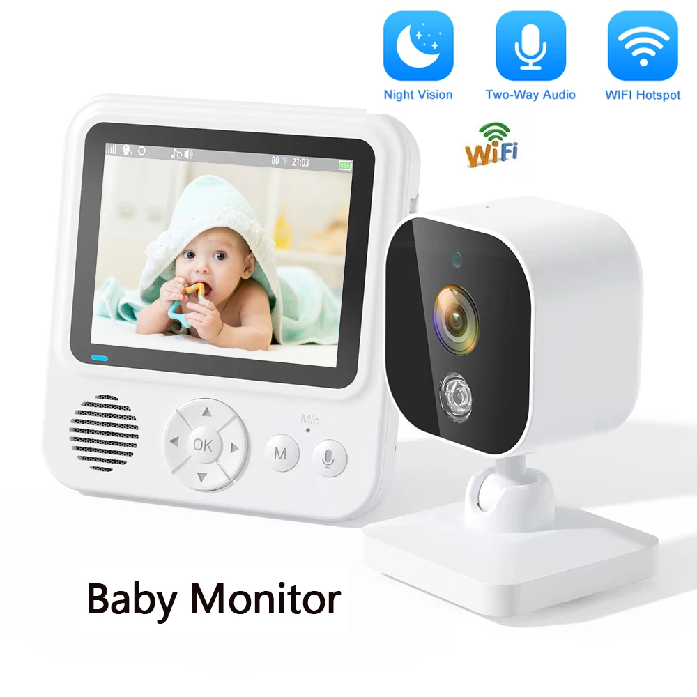 

2.8" Video Baby Monitor with Camera and Audio 2-way Talk Babyphone 2600mAh Battery IPS Screen Baby Videophone Nanny mobile baby