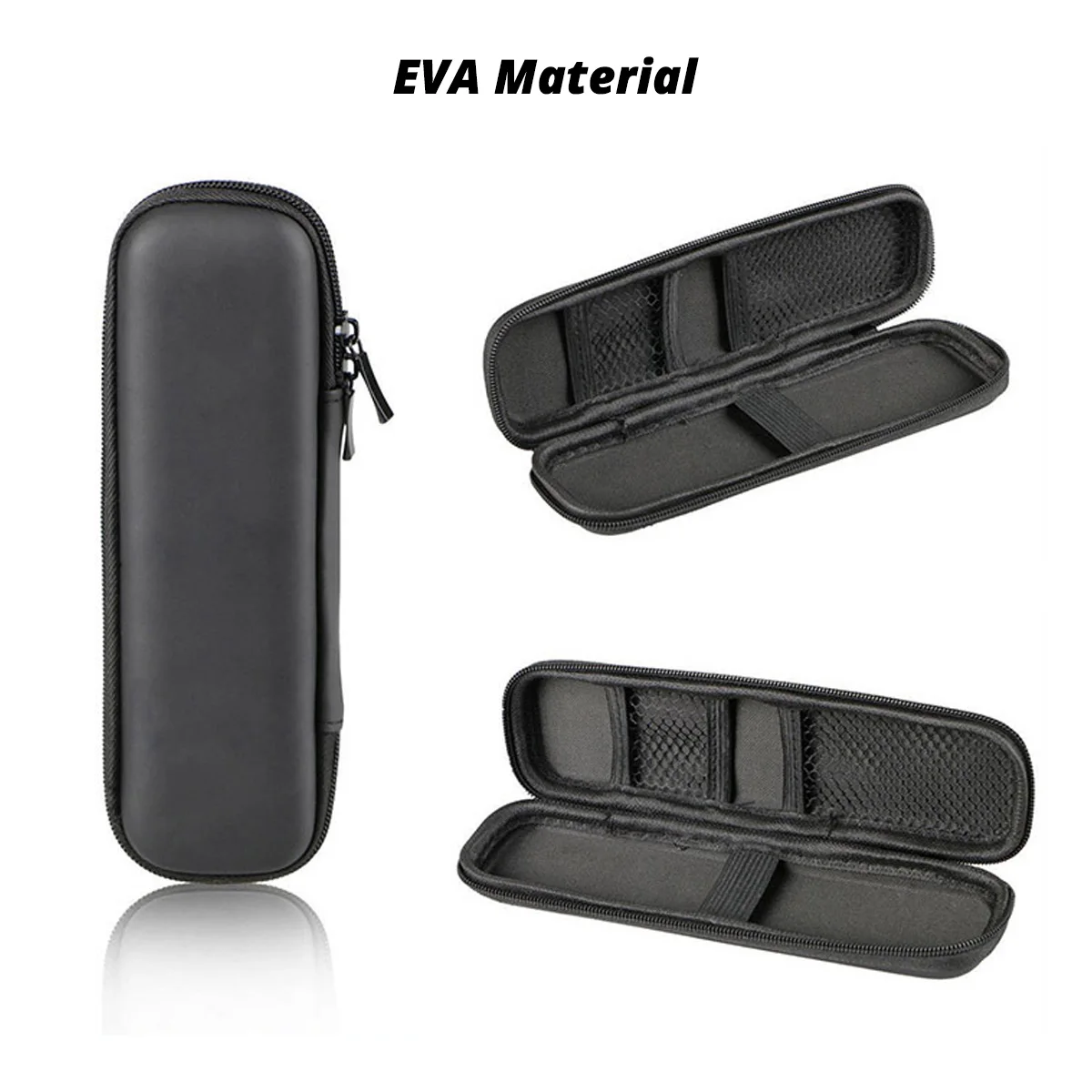 ペン用のポータブル収納ボックス,黒と赤,ハードシェルペン,保護および携帯電話用の多機能ペン