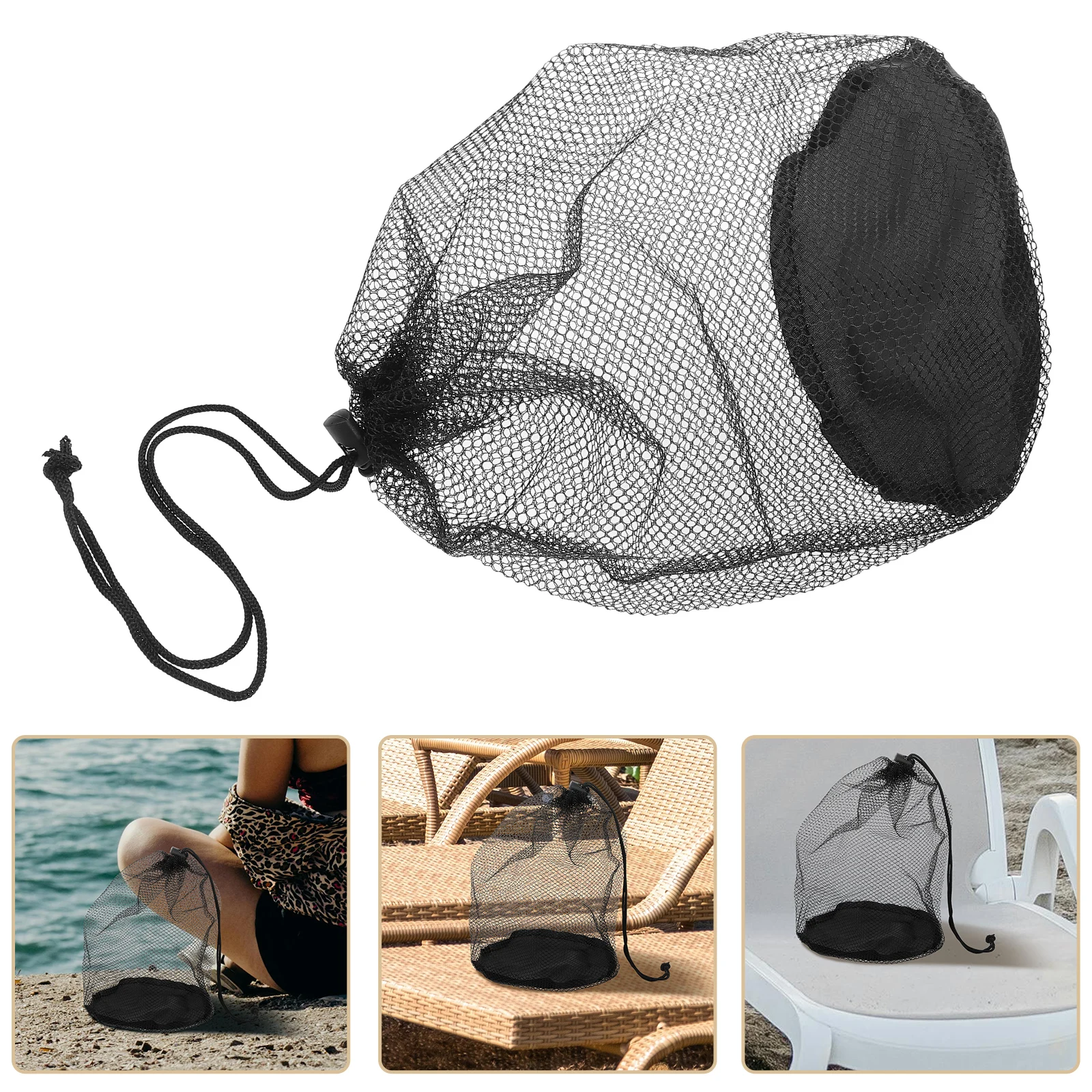 

Portable Travel Multifunction Mesh Sand Beach Bag Large Capacity Makeup Organizer Storage Bag Foldable Lightweight