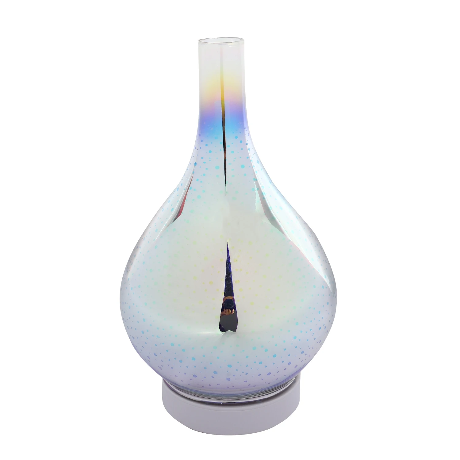 3D Firework Glass Vase Shape Air Humidifier with 7 Color Led Night Light Aroma Essential Oil Diffuser Mist Maker Ultrasonic