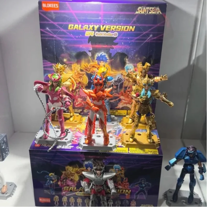 

Blokees Saint Seiya Galaxy Version 4th New Gold Zodiac Gemini Blind Box Assemble Block Action Figure Collectible Toy Fans Gifts