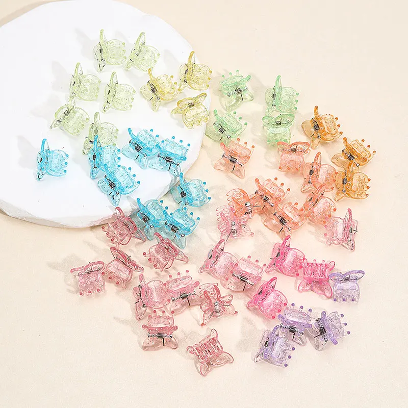 50Pcs Mini Hair Claws Kawaii Butterfly Hair Clips For Baby Girls Sweet Crab Hairpins Kids Barrettes Hair Colorful Accessories