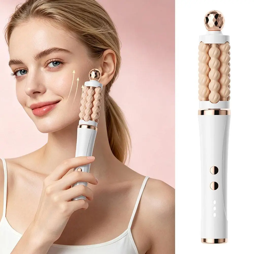 New 3D Wave Roller Rotation Massager Luxury Facial Lifting and Massage Stick Beauty Wand Facial Shaping Lifting Skin Tightening