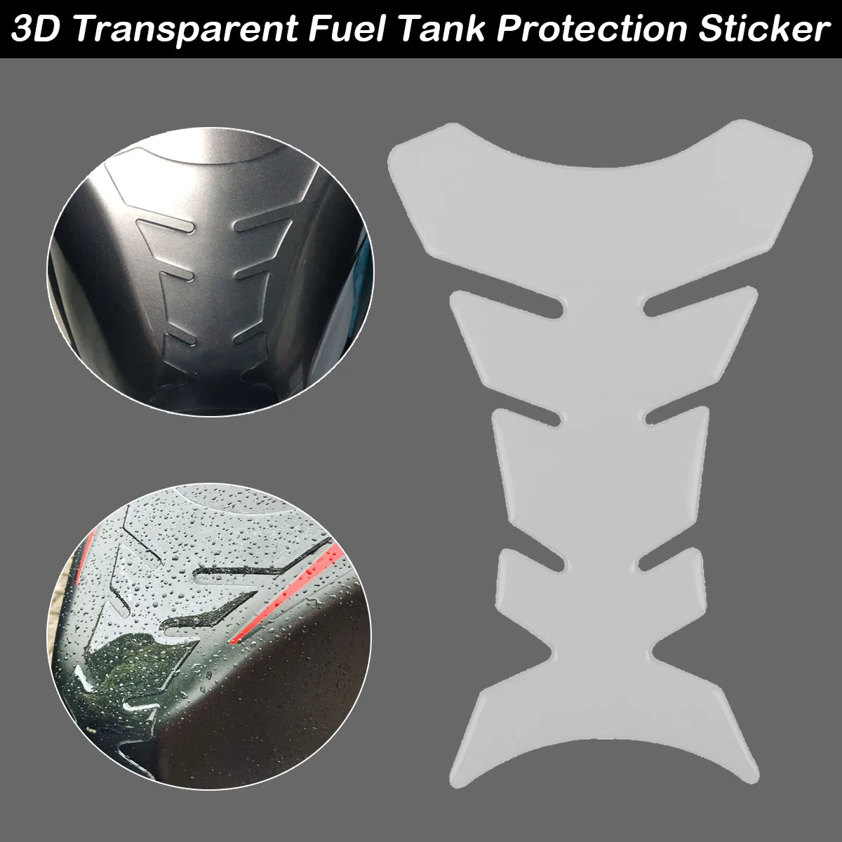 3D Motorcycle Gas Fuel Tank Pad Stickers Decals Accessories Transparent Motorbike Protector Racing For YAMAHA Kawasaki HONDA KTM