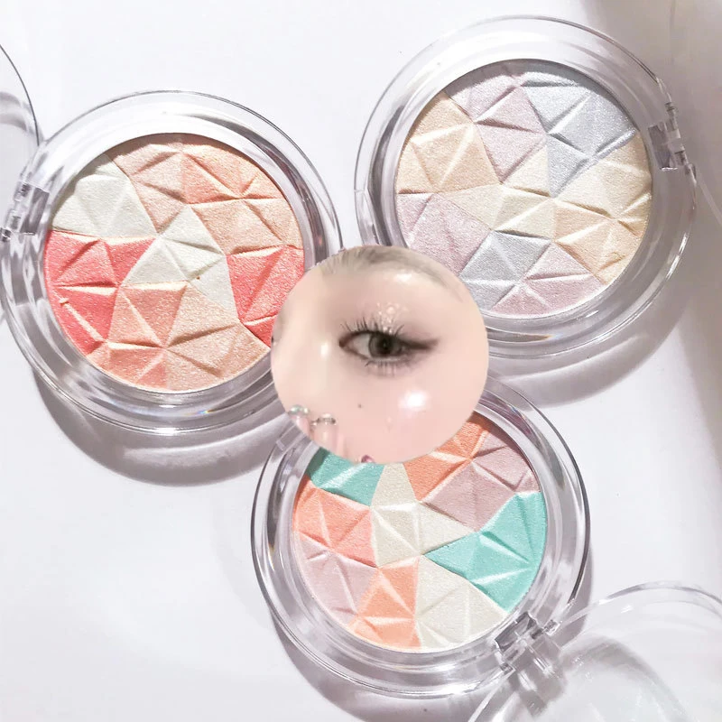 High Gloss Powder Gloss Glitter Highlight Contour Makeup Palette Natural Gloss Contour Concealer Lasting Light Ideal Gift
