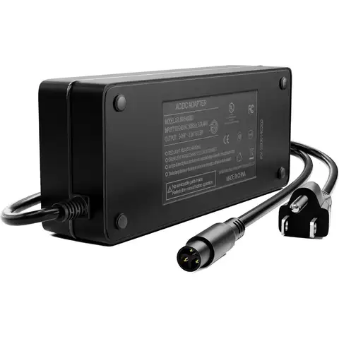 UL Listed 54.6V 3A Fast Battery Charger Compatible with Super 73 Ebikes - Waterproof 110V Power Adapter with 3-Pin Connector for