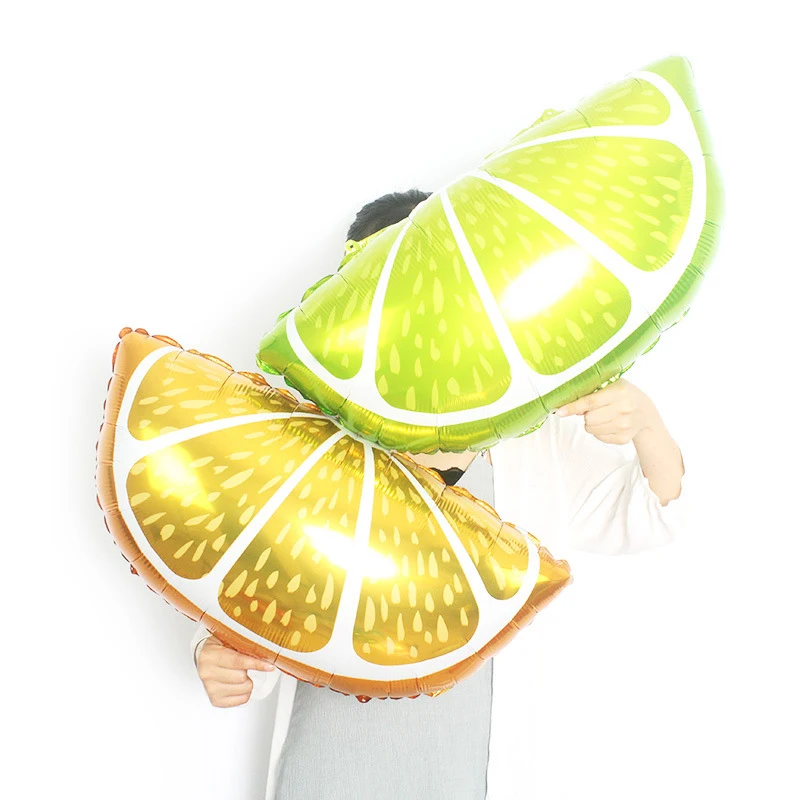 1 Uds. Globos de frutas tropicales limón naranja globo piña decoración película de aluminio bebé