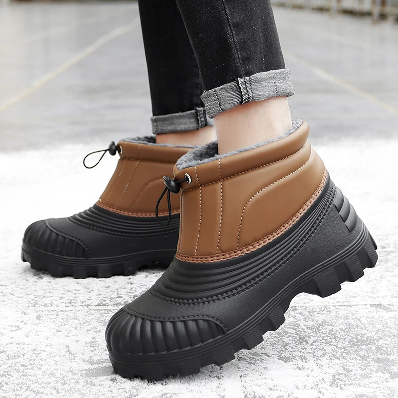 2025 Мужские зимние уличные теплые зимние ботинки, подходящие для зимних активного отдыха, альпинизма и повседневного кемпинга.