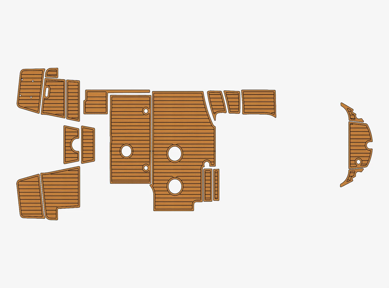 

2017 Quicksilver Activ 755 Sundeck 1/4" 6mm EVA foam Non-Slip PVC Teak Decking marine Mat seadek aqua carpet Marine Floor