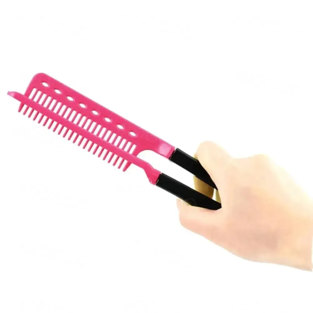 1pcs DIY Folding V Type Hair Straightener Brush Hairdress Tool Hairdressing Combs Natural Hair Styling Curling Comb Hair view 6