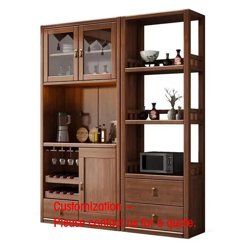 custom.Nordic Sideboard Wood Rattan Locker Tea Cabinet Porch Cabinet Apartment Storage Cabinet Living Room K