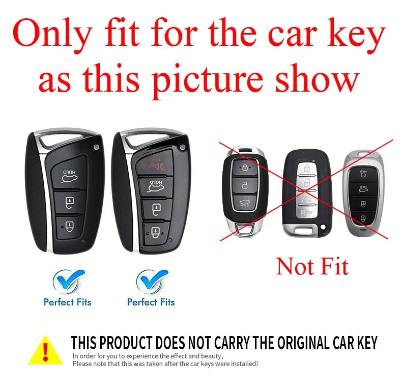 Zinc Alloy + Leather Car Key Case For Hyundai Grandeur HG Sedan Santa Fe 3DM Grand EQUUS Genesis G80 Azera SantaFe 2018 IX45