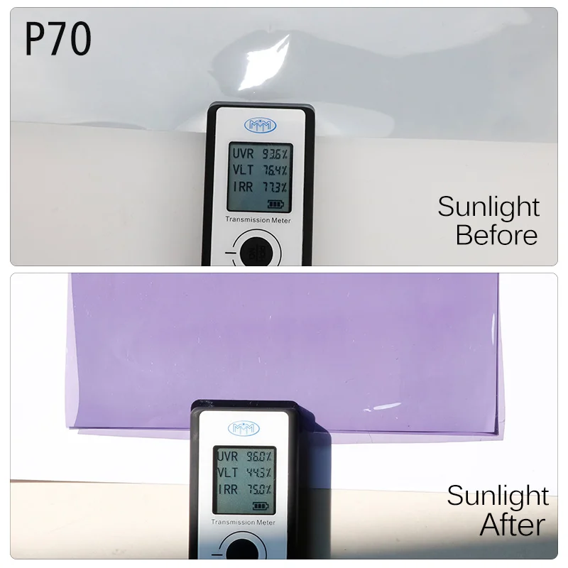 Film Kaca Mobil Fotochromic Chameleon VLT 70%, VLT40% untuk Grosir