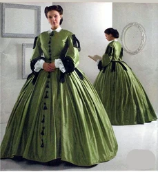 Gone With The Wind Scarlett Costume Ball Gown 1860s Victorian Civil War Green Dress Princess Wedding Dress Scarlett Travel Set