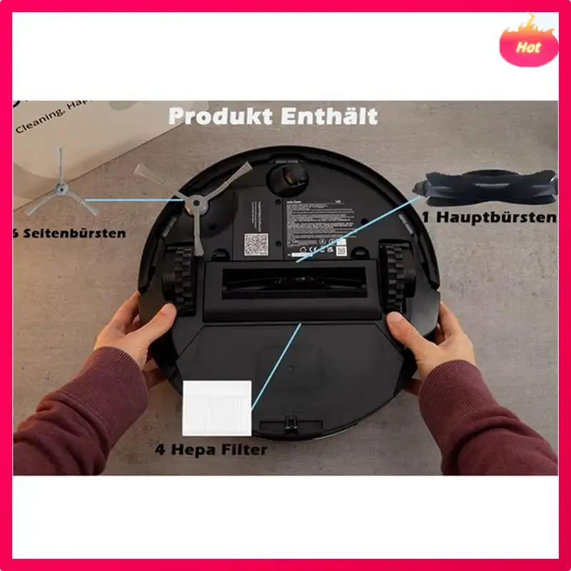 AD-For Eufy Clean L50 /L50 SES /L60 /L60 الهجين جهاز آلي لتنظيف الأتربة مكنسة كهربائية قابل للغسل تصفية كيس لجميع الغبار اكسسوارات عدة