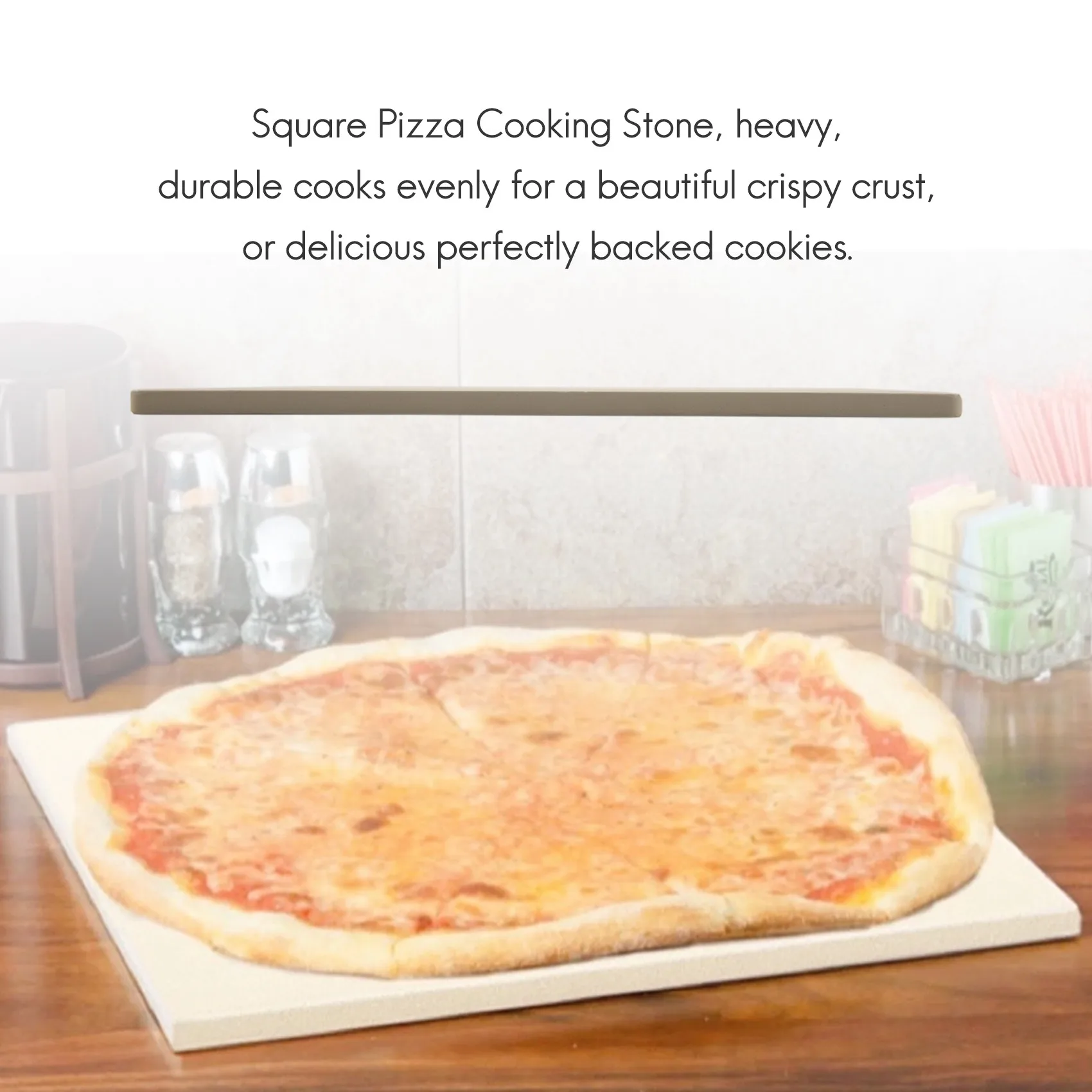 Pizza Stone for Cooking Baking Grilling Pizza Tools for Oven and Bbq Grill Bakeware Bread Tray Kitchen Baking Slab 305x305x10Mm