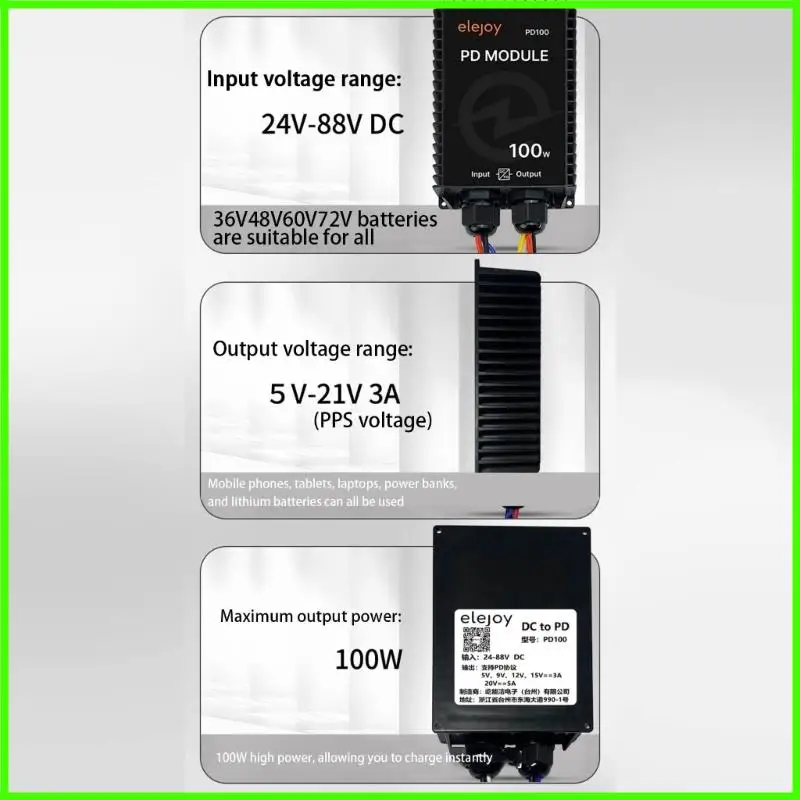 معالج USB طويل القامة لإنشاء معالج تنازلي 5 فولت 20 فولت جهاز سيارات محتمل قابل للتعديل