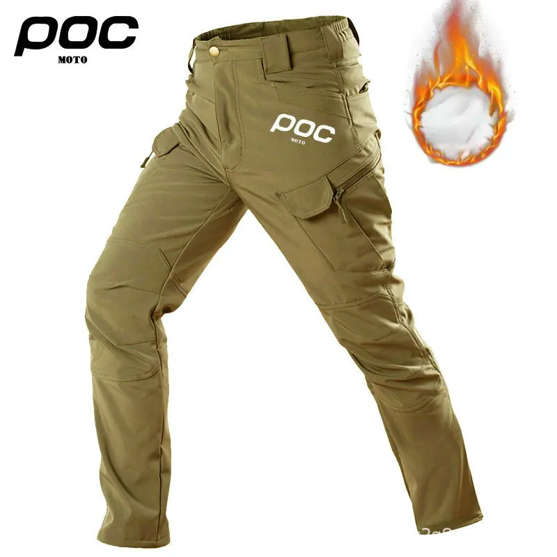 2025 Moto Poc Men Breathable Warm Trousers Cycling Long Pants MTB Downhill Windproof Pants Pantalones Ciclismo Hombre Invierno