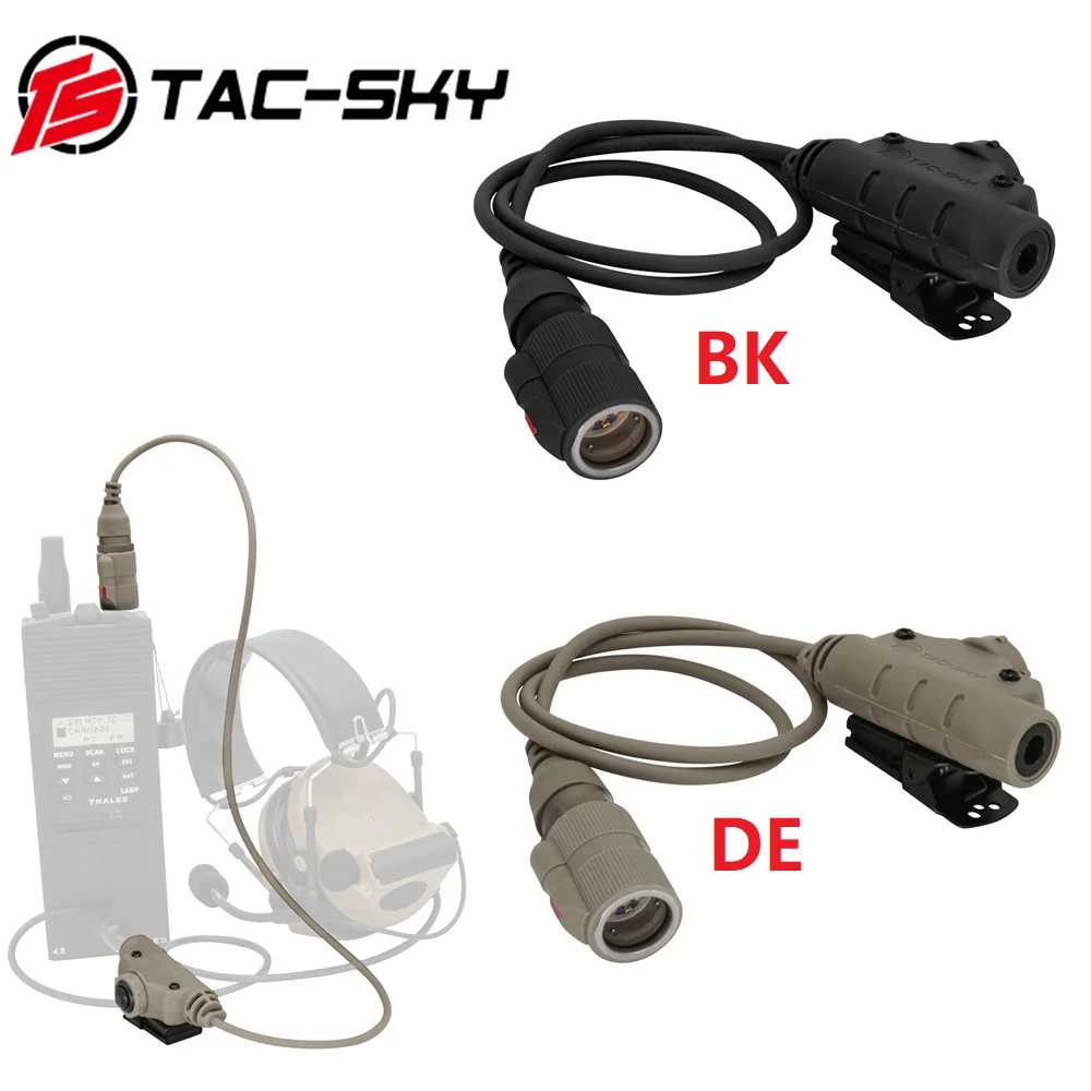 

TS TAC-SKY Тактический адаптер PTT 6 Pin V2 U94 PTT совместимый PRC 148 152 163 модель рации для Airsoft Sports гарнитуры