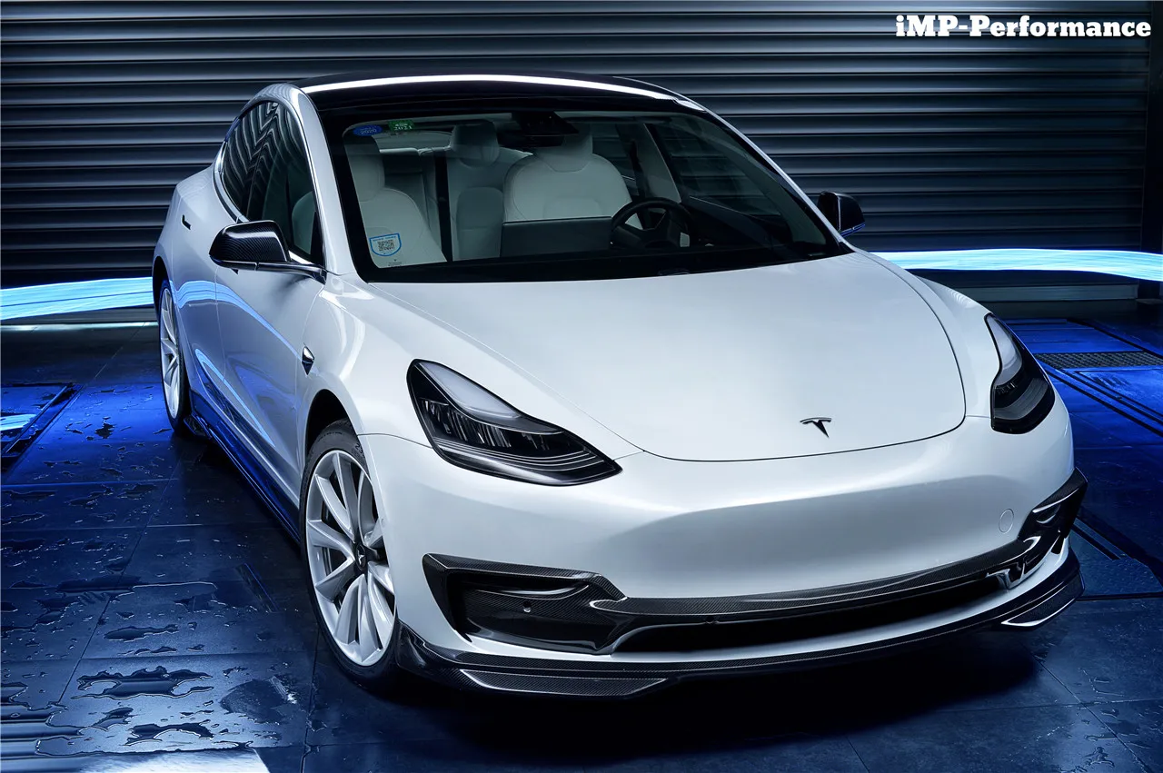 

Нижняя губа переднего бампера IMP — идеально подходит для Tesla Model 3 2017-2023 гг., стиль усилий и аэродинамика