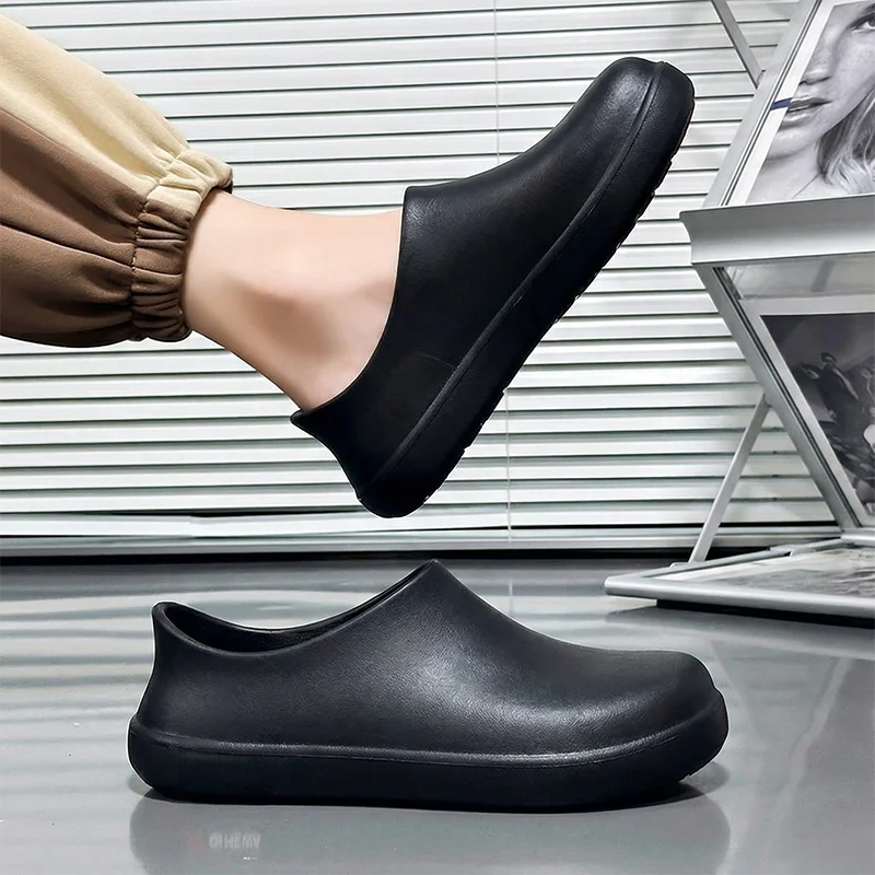 Professionelle rutschfeste Kochschuhe für Herren, ölbeständig, wasserdicht, atmungsaktiv, langlebig, leichte Arbeitssandalen für Restaurants – Detail 10