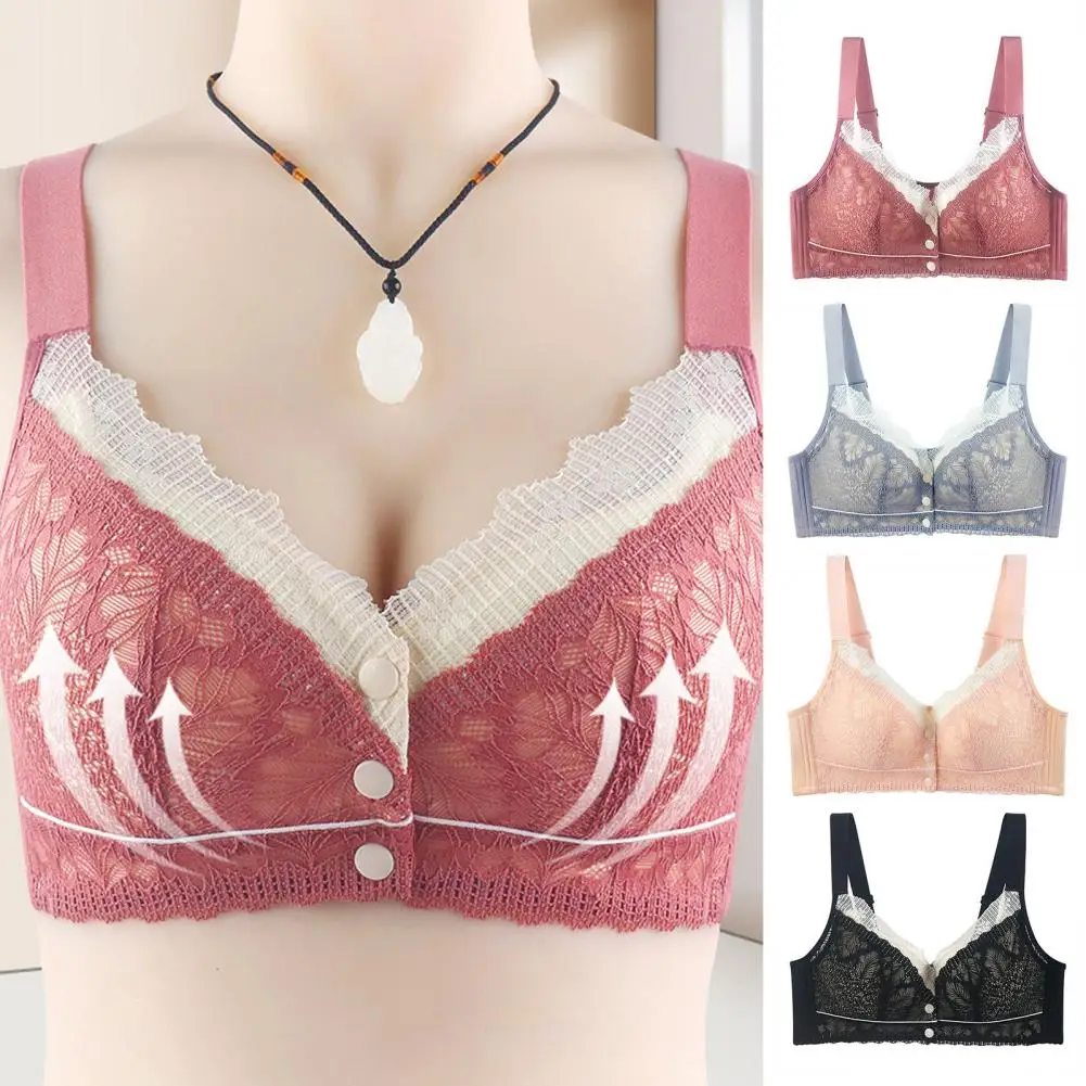 

Women Back Support Bra Women Sagging Support Bra Comfortable Lace Bras for Women Sexy Breathable Underwear with Front Closure