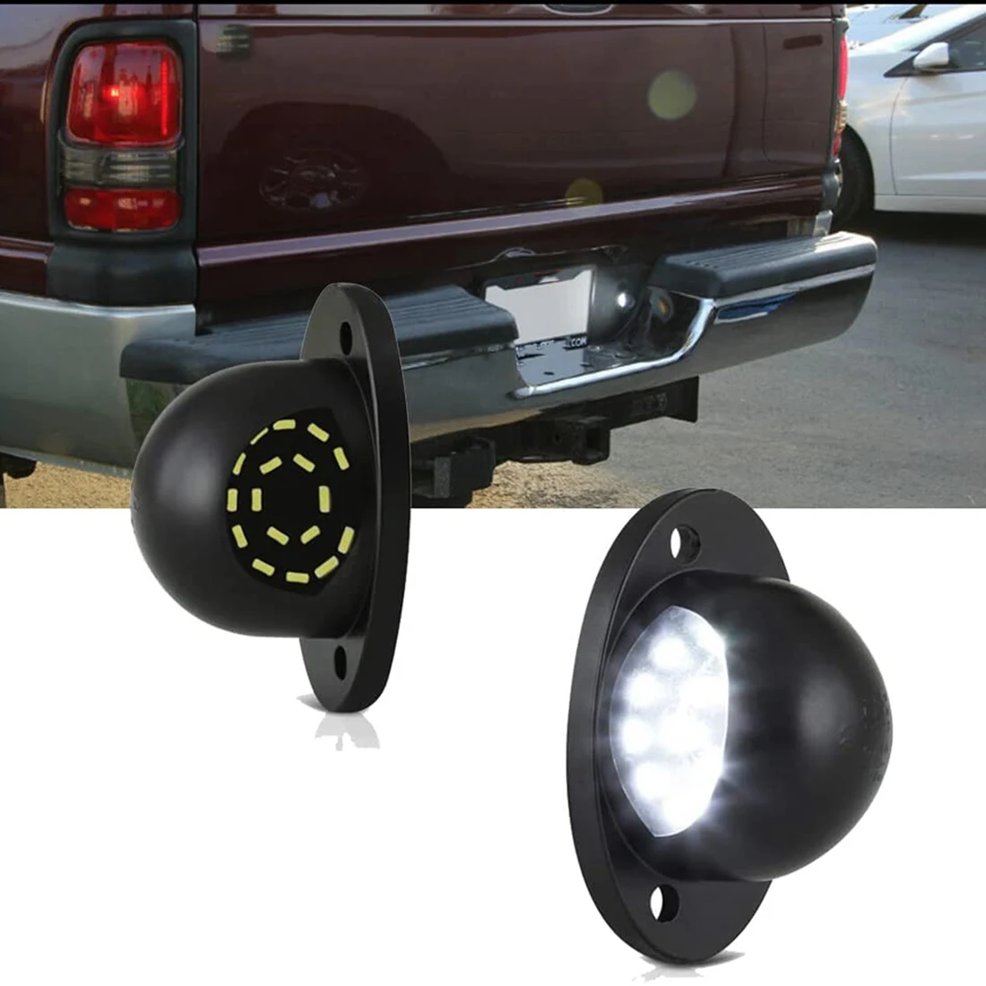 LED License Plate Light Assembly Replacement for 1994-2001 Dodge RAM 1500 2500 3500 Pickup Truck ,2 Pack