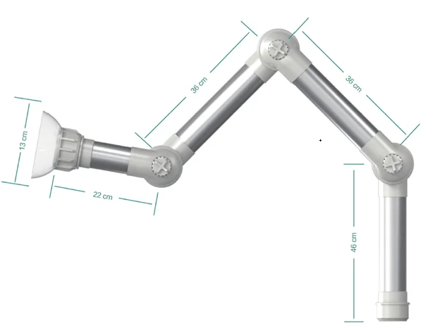 DRJ lab fume hood/extraoral  suction arm/extraoral  suction hose