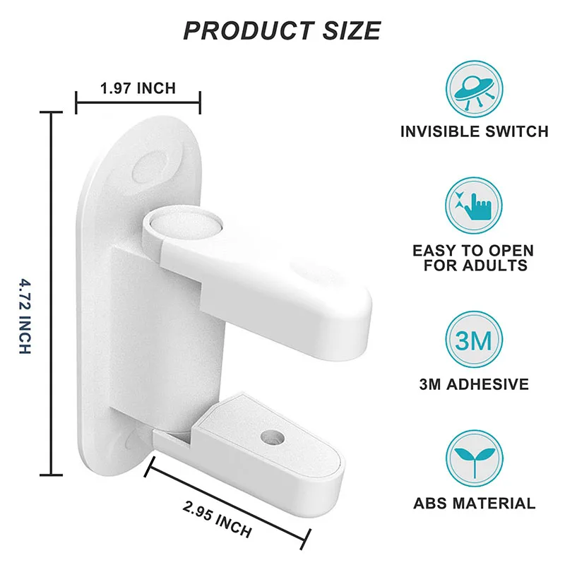 1/2 Pack Door Lever Locks for Childproof & Petproof, Door Handle Locks for Toddlers, Baby Safety Locks for Toddlers