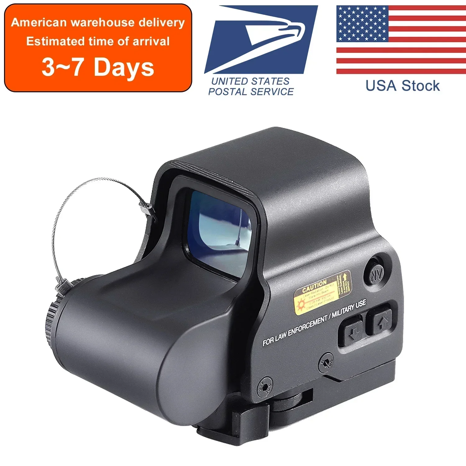 Hot Tactical Optics 3X Holographic Scope Sight with Flip-up Mount 558 Red Green Dot Sight for 20mm Rail Hunting Firearms Airsoft