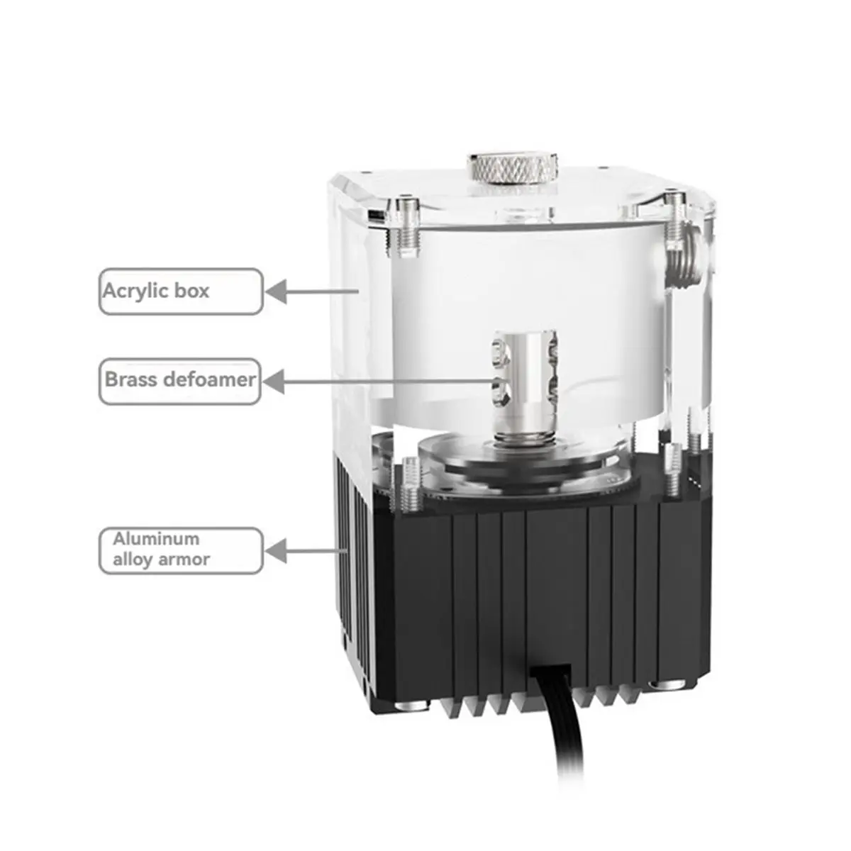 NEW FACTORY~Computer Water Cooler CPU Water Cooling Pump+Reservoir with Brass Defoamer Magnetic Levitation Pump Core C