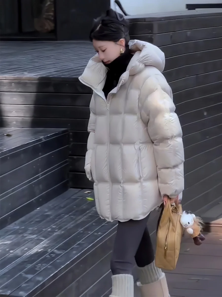 Mujer Faionable blanco Du abajo Jaet calidez extrema acción fría coreano Sle invierno nueva llegada mocasín Color abrigo