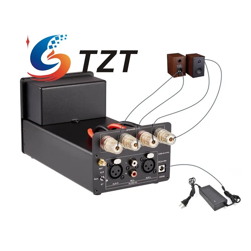 TZT D325P Dual Core TPA3255 Dual Channel Balanced Ultra-high Power Audio Amplifier QCC5125/QCC3084/QCC3034 Bluetooth5.1 LDAC