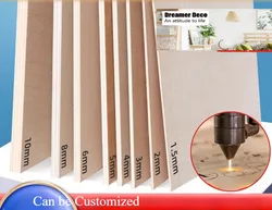 DIY Crafts Basswood Plywood Sheets Unfinished Wood Building Model Materials Accessories Thickness 0.15-10cm