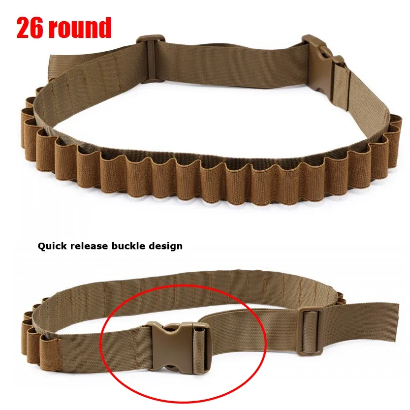 50/26 Rounds Belt Tactical 12 20 Gauge Holder tactical hunting outdoor shooting Pouch Bag