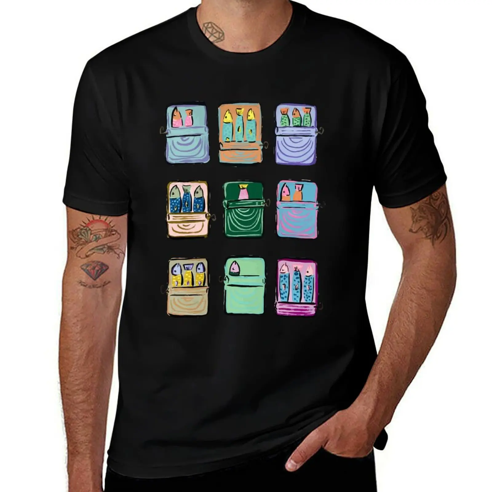 Sardines T-Shirt plus size clothes anime tshirt summer clothes black t shirts for men