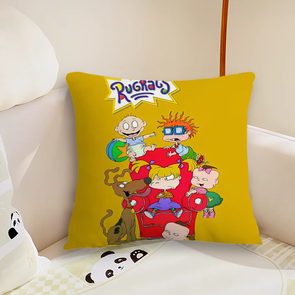 Cartoon R-Rugrats Pillow Case Living Room Sofa Cushion Cover Suitable For Home Bedroom Room Decoration