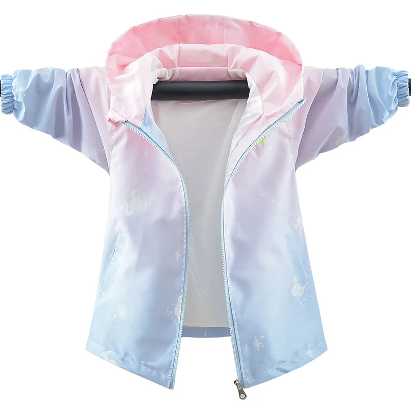 Middle aged girls Korean version casual gradient jacket, children's jacket, girls' baby jacket