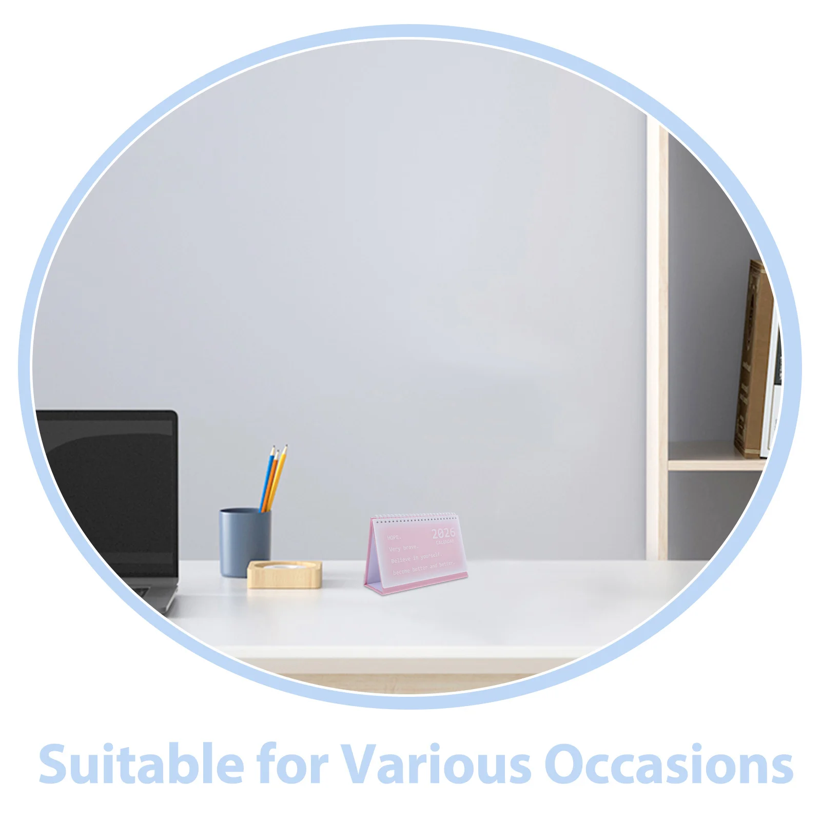 Desk Coil Calendar 2026 Year Coverage Complete Dates Elegant Design Smooth Writing Versatile Usage Home Office