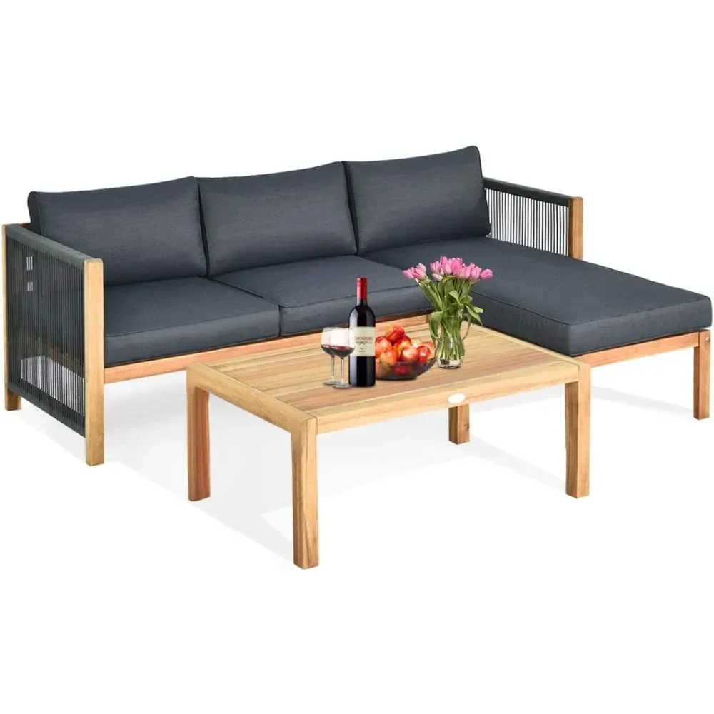 

Outdoor Furniture Set, Acacia Wood Patio Conversation Set
