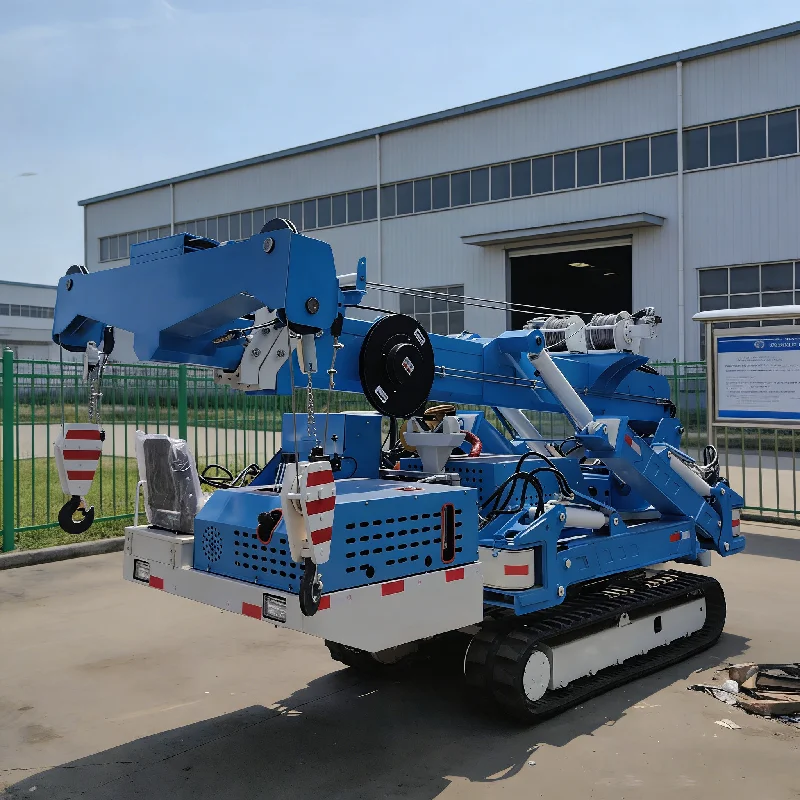 Providing Excellent Stability 3-16Ton Compact Spider Crane with Wide Outrigger and Low Center of Gravity Design