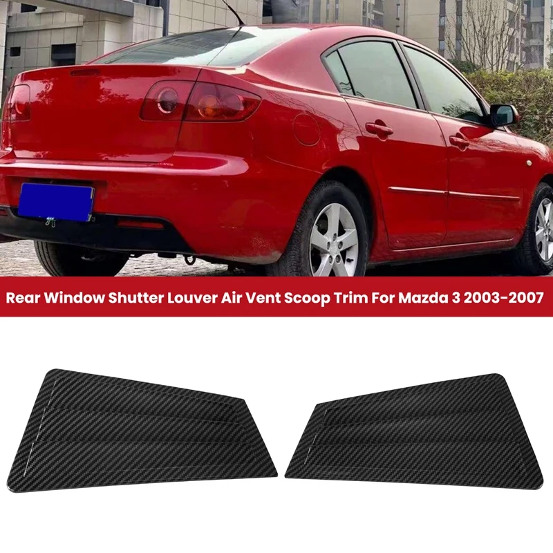 1Pair Side Louver Air Vent Scoop Spoiler Deflector Air Vent Modified Horn Surround For Mazda 3 2003-2007 A