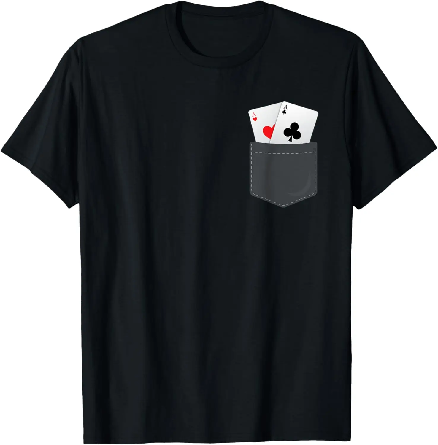 

Pocket Aces Shirt Funny Faux Pocket Aces Poker Gift T-Shirt