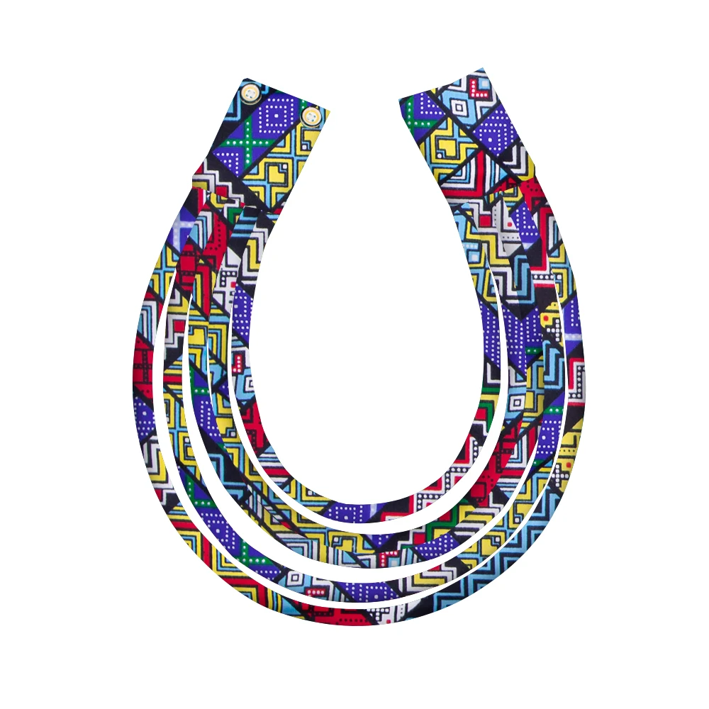 

Модное ожерелье с Африканским принтом Анкары для женщин, Африканский треугольник, тканевый галстук Анкары, Африканский галстук, ожерелье-чокер WYS06