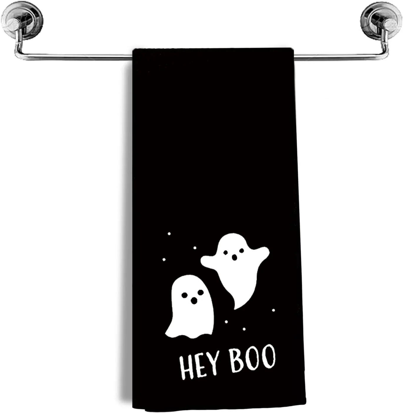 1 قطعة أسود شبح بو هالوين مناشف المطبخ مناشف الأطباق خدعة أو علاج مناشف اليد هالوين الحمام ديكور هدية للمنزل المضيف #5
