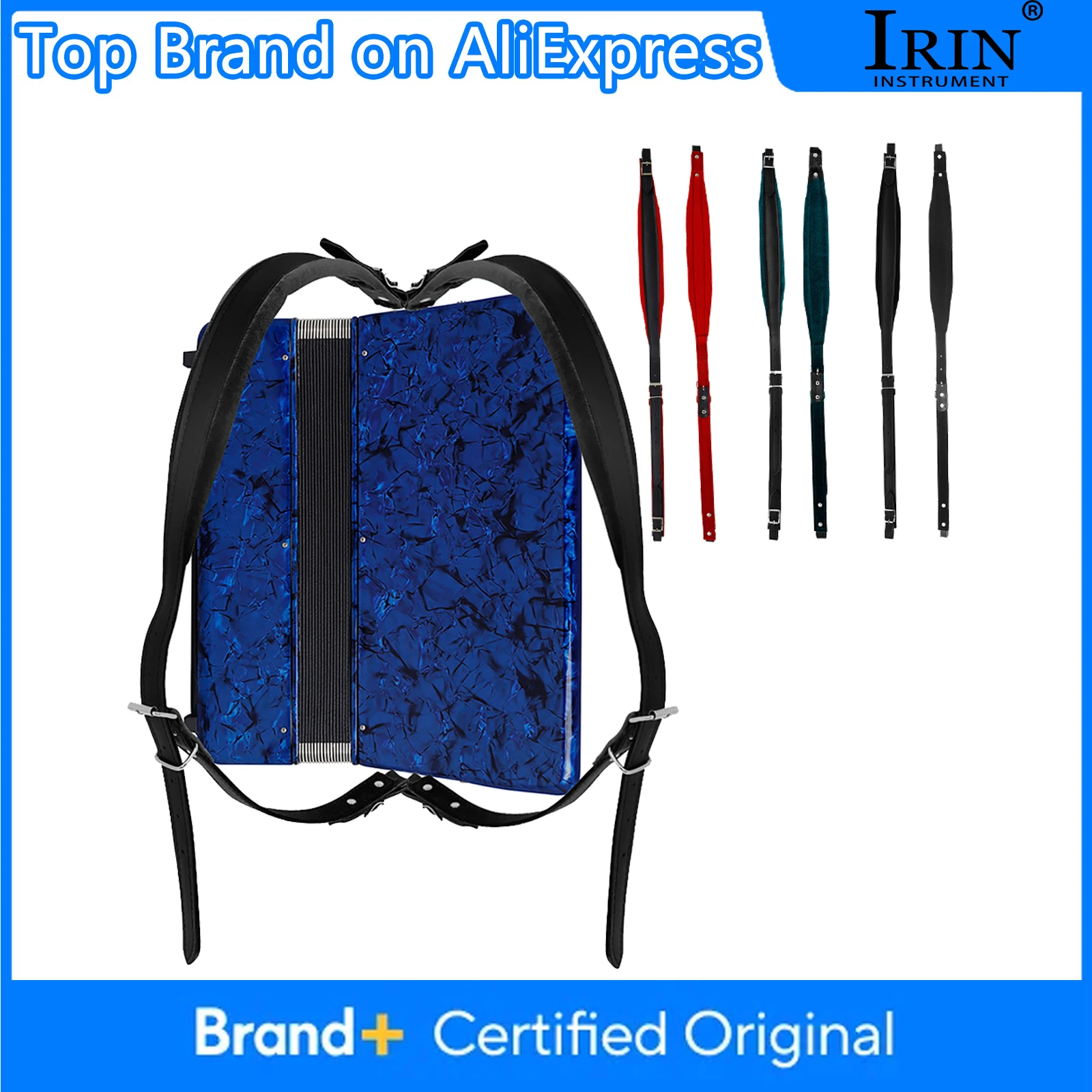 

IRIN Mini Accordion Shoulder Strap 16-120 Bass Universal Adjustable Shoulder Strap Wider and Thicker Velour Accordion Parts