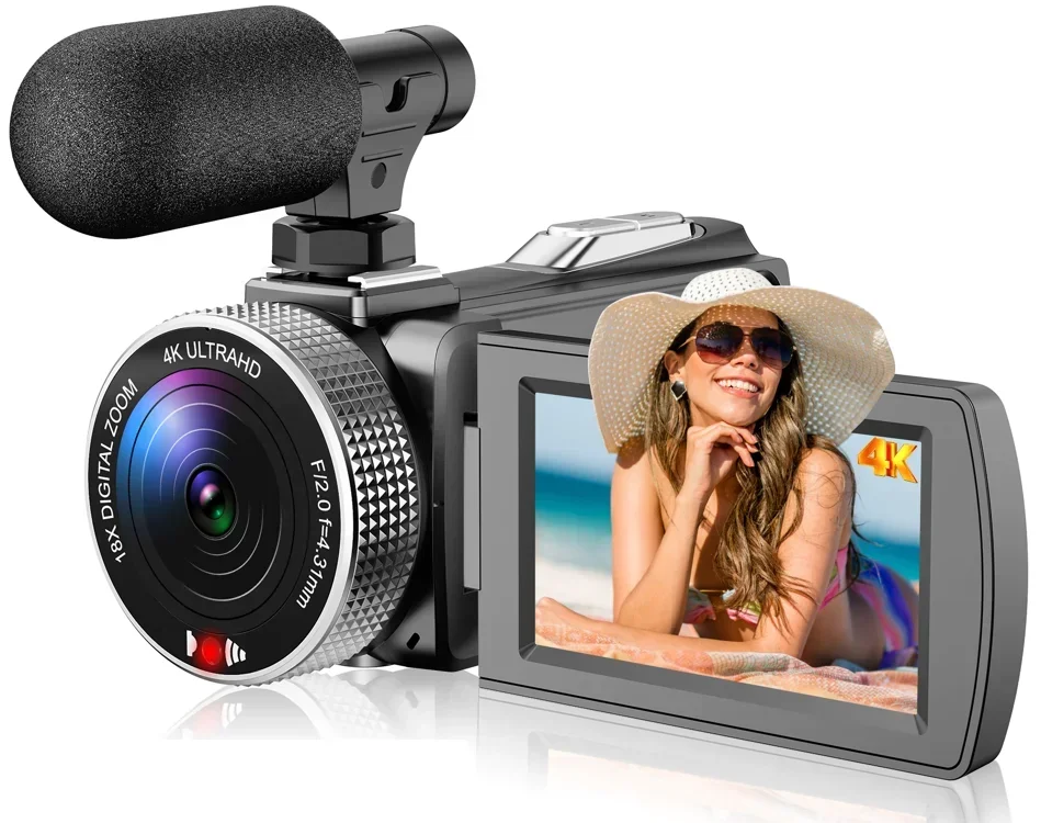 

3.0" IPS Touch Screen 48MP 16X Zoom Camcorder Video Camera 4K Camcorder with Microphone for Photography Camcorder