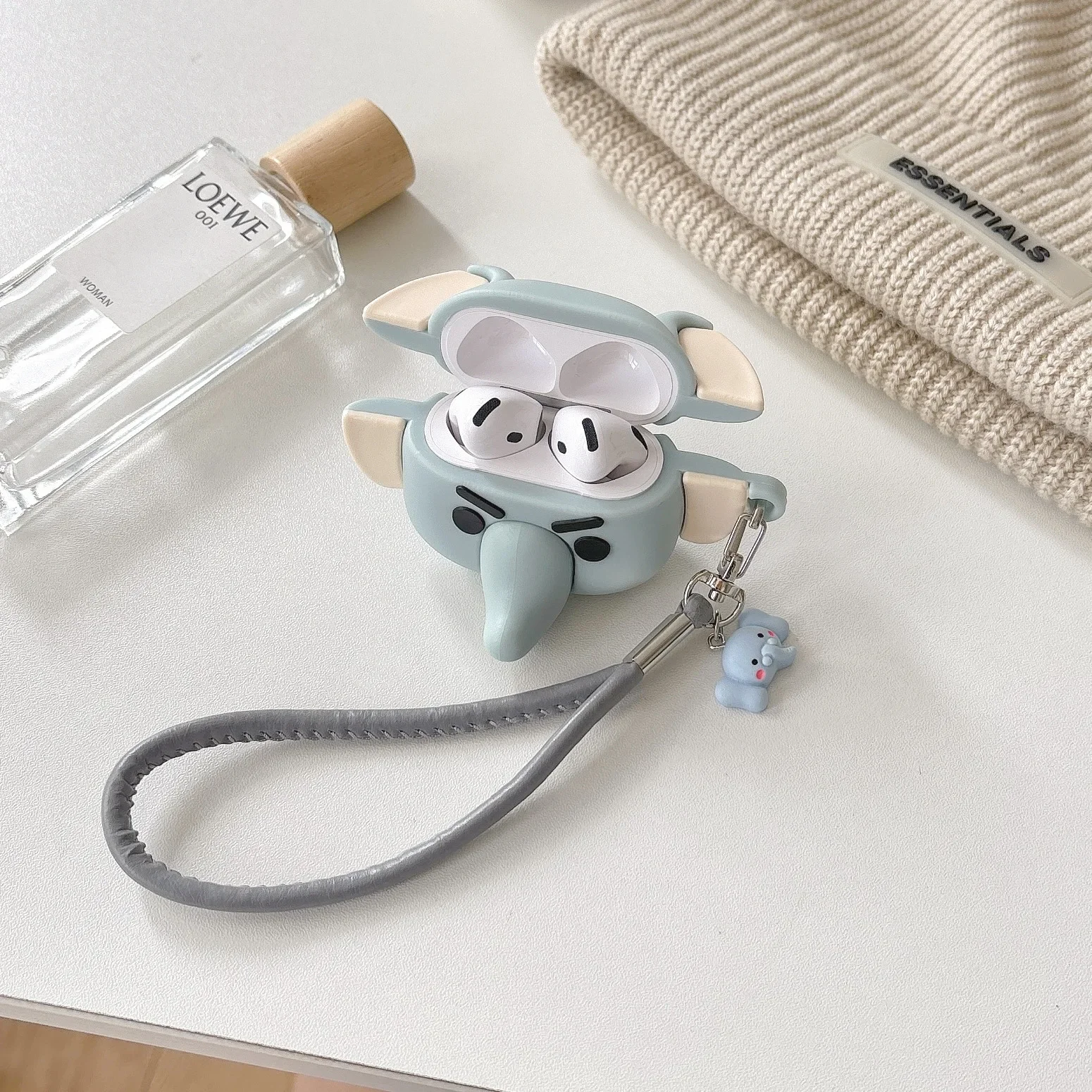 Étui de dessin animé éléphant pour AirPods, boîtier de charge, écouteurs Bluetooth, housse de protection pour écouteurs, AirPods 4, Airpod 1, 2, 3 Pro, Pro2