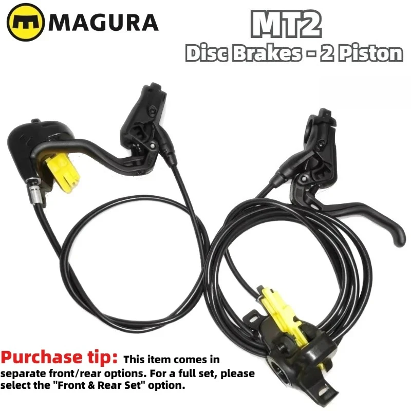MAGURA MT2 Hydraulic Disc Brake Set - Front 1300mm & Rear 1650