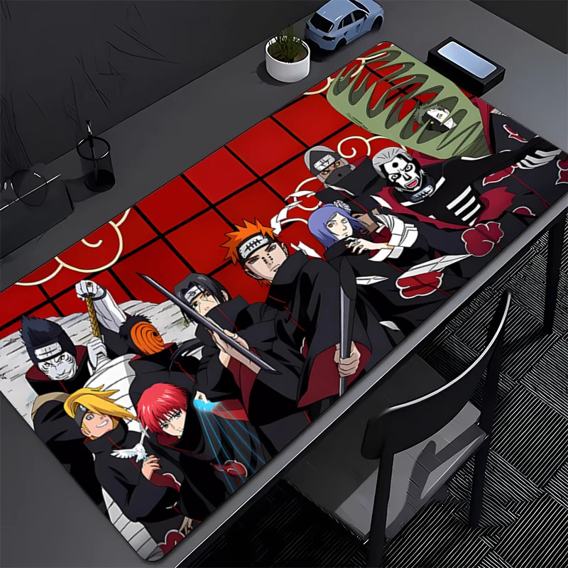 

Gaming Mouse Pad NARUTO Uchiha Sasuke Accessories Office Gamer Keyboard Desk Mat Non-Slip ground mat Large PC HD Anime Mousepad